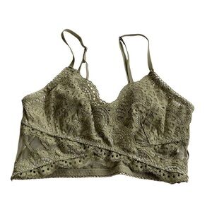 Victoria’s Secret Lace Wrap Bralette Olive Green S